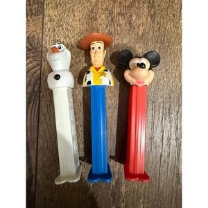 Disney Pez Dispenser Lot Mickey Mouse Woody Toy Story Olaf Frozen Collectibles